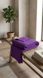 Zig-Zag Chevron Cotton Blanket – All-Season Bedding for Double Bed (210x240 cm)