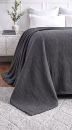 Zig-Zag Chevron Cotton Blanket – All-Season Bedding for Double Bed (210x240 cm)