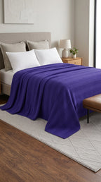 Textured Chevron Woven Cotton Blanket – Rich Brown All-Season Throw