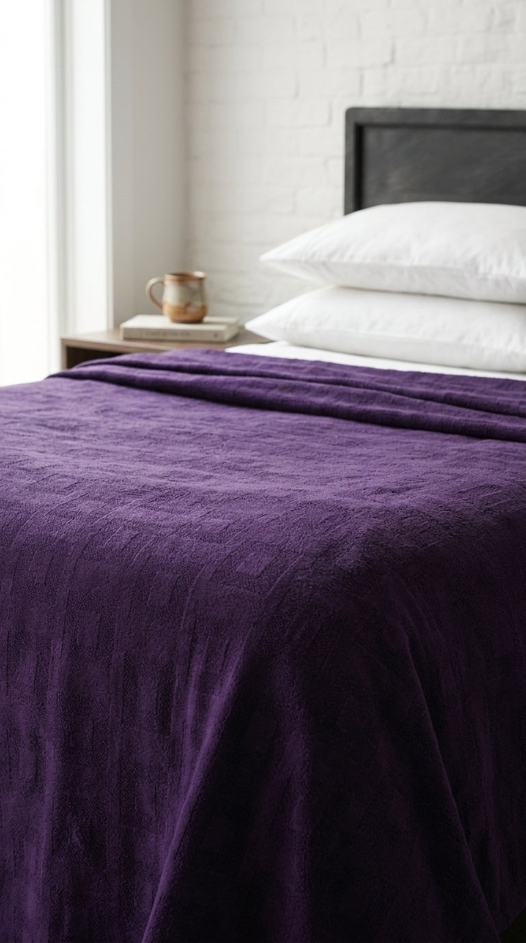 100% Cotton Cellular Thermal Blanket – Single Size (72x90 Inches)