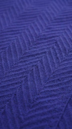 Zig-Zag Chevron Cotton Blanket – All-Season Bedding for Double Bed (210x240 cm)