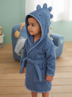 Whale Hooded Kids Bathrobe – blue (Aged 1 to 2 years)