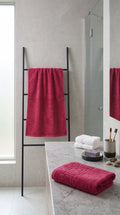 Magenta Pink Cotton Bath Towel Set of 2 | 100% Cotton Vibrant Absorbent Towels