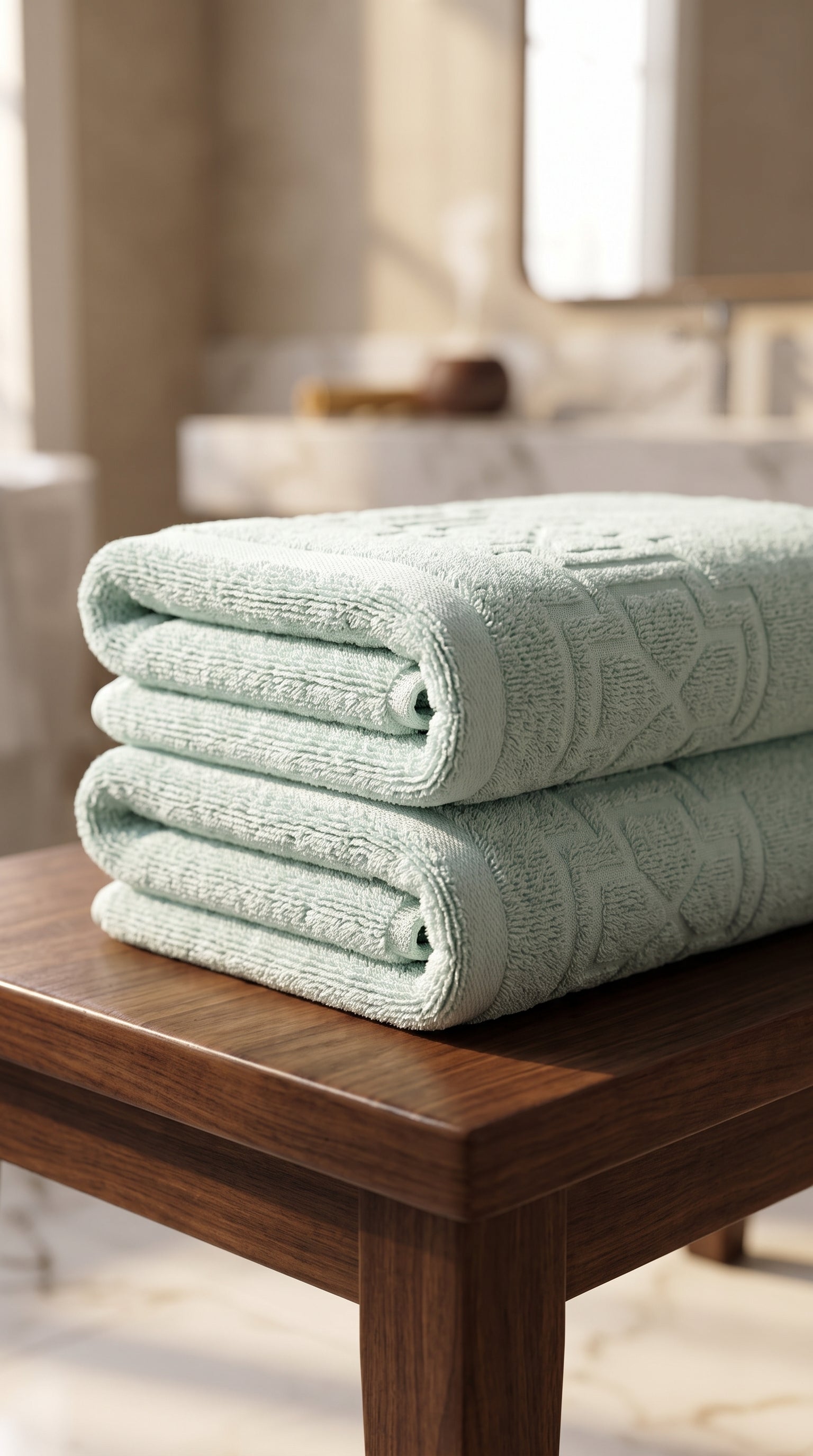 Sage Green Cotton Bath Towel Set of 2 | 100% Cotton Heavy Absorbent Towels