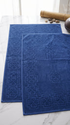 Navy Blue Cotton Bath Towel Set of 2 | 100% Cotton Absorbent Heavyweight Towels