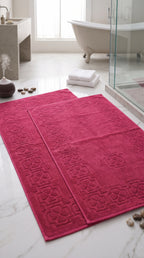 Magenta Pink Cotton Bath Towel Set of 2 | 100% Cotton Vibrant Absorbent Towels