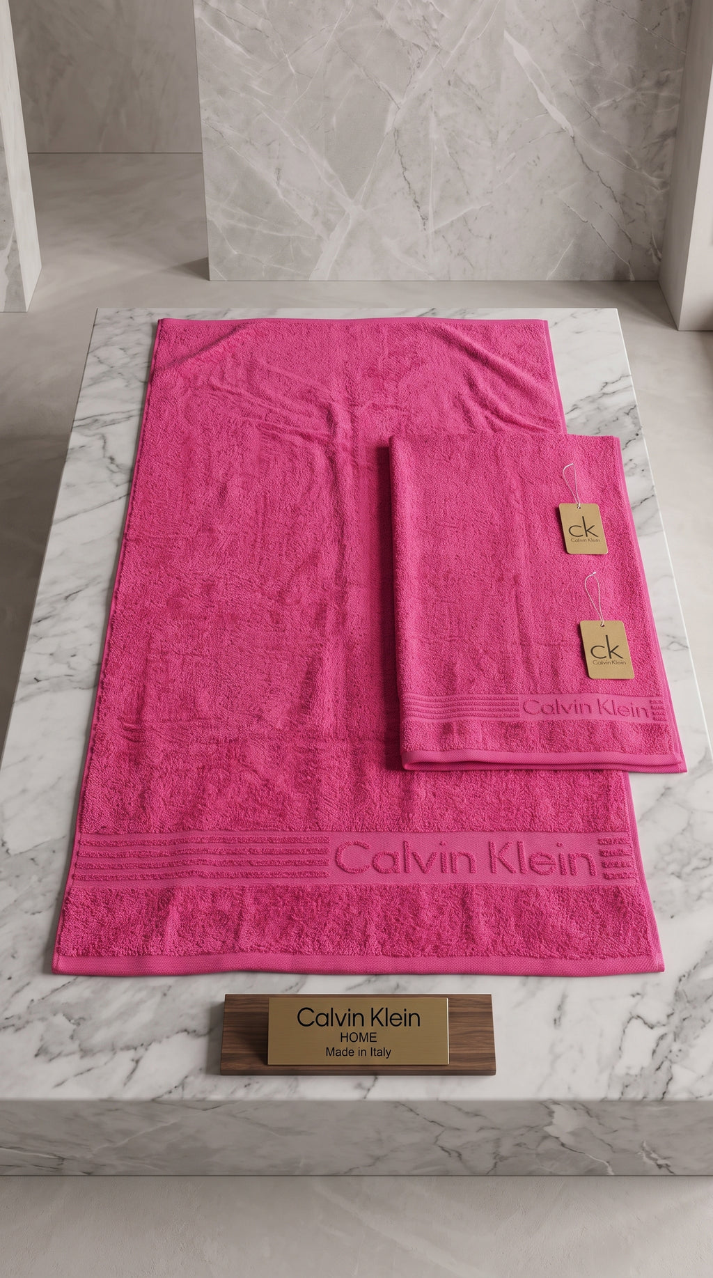 Hot Pink Premium Cotton Towel Set | Bath Towel & Hand Towel Combo, 100% Cotton