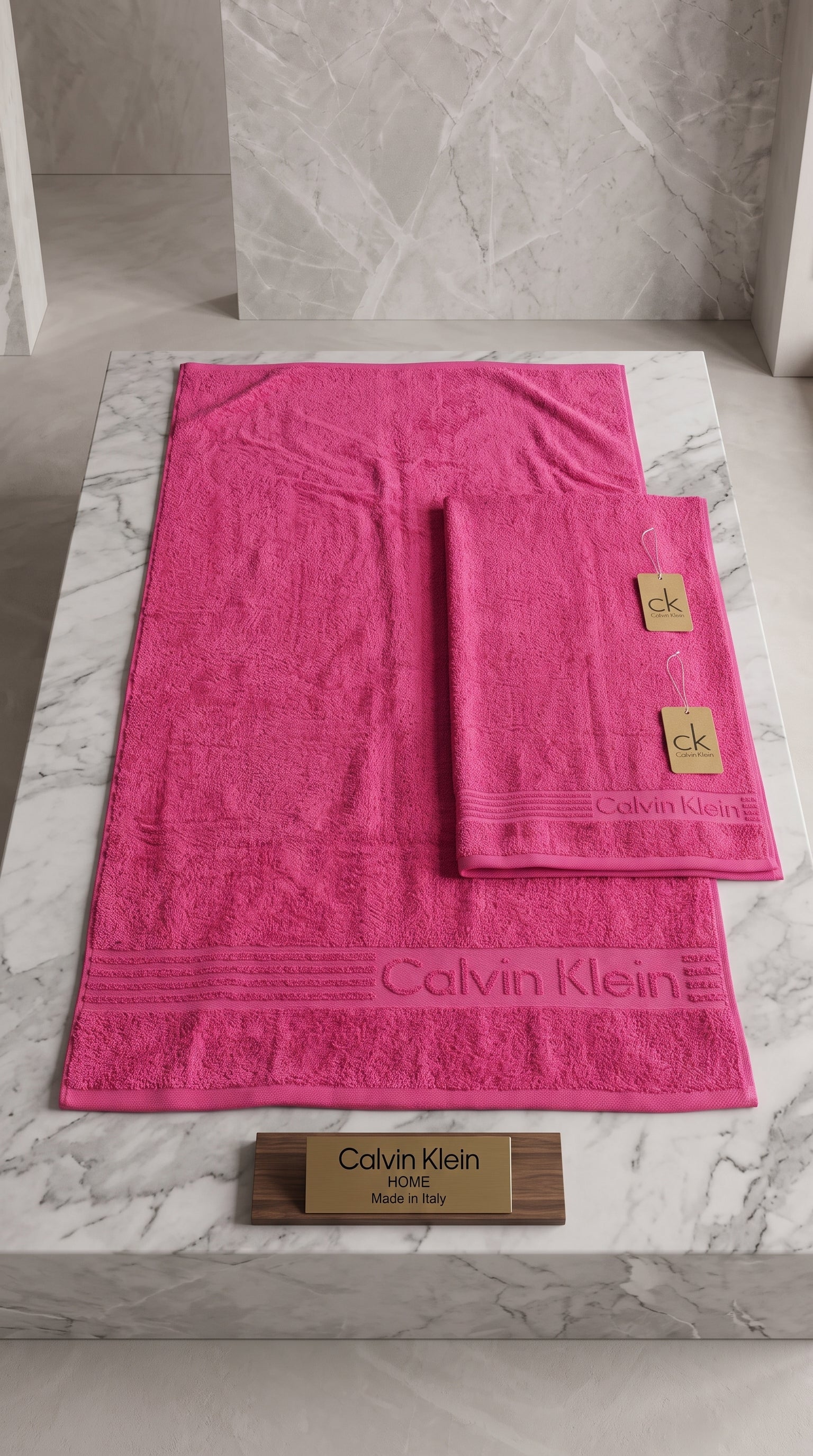 Hot Pink Premium Cotton Towel Set | Bath Towel & Hand Towel Combo, 100% Cotton