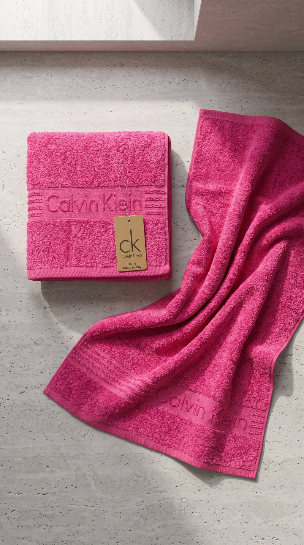 Hot Pink Premium Cotton Towel Set | Bath Towel & Hand Towel Combo, 100% Cotton