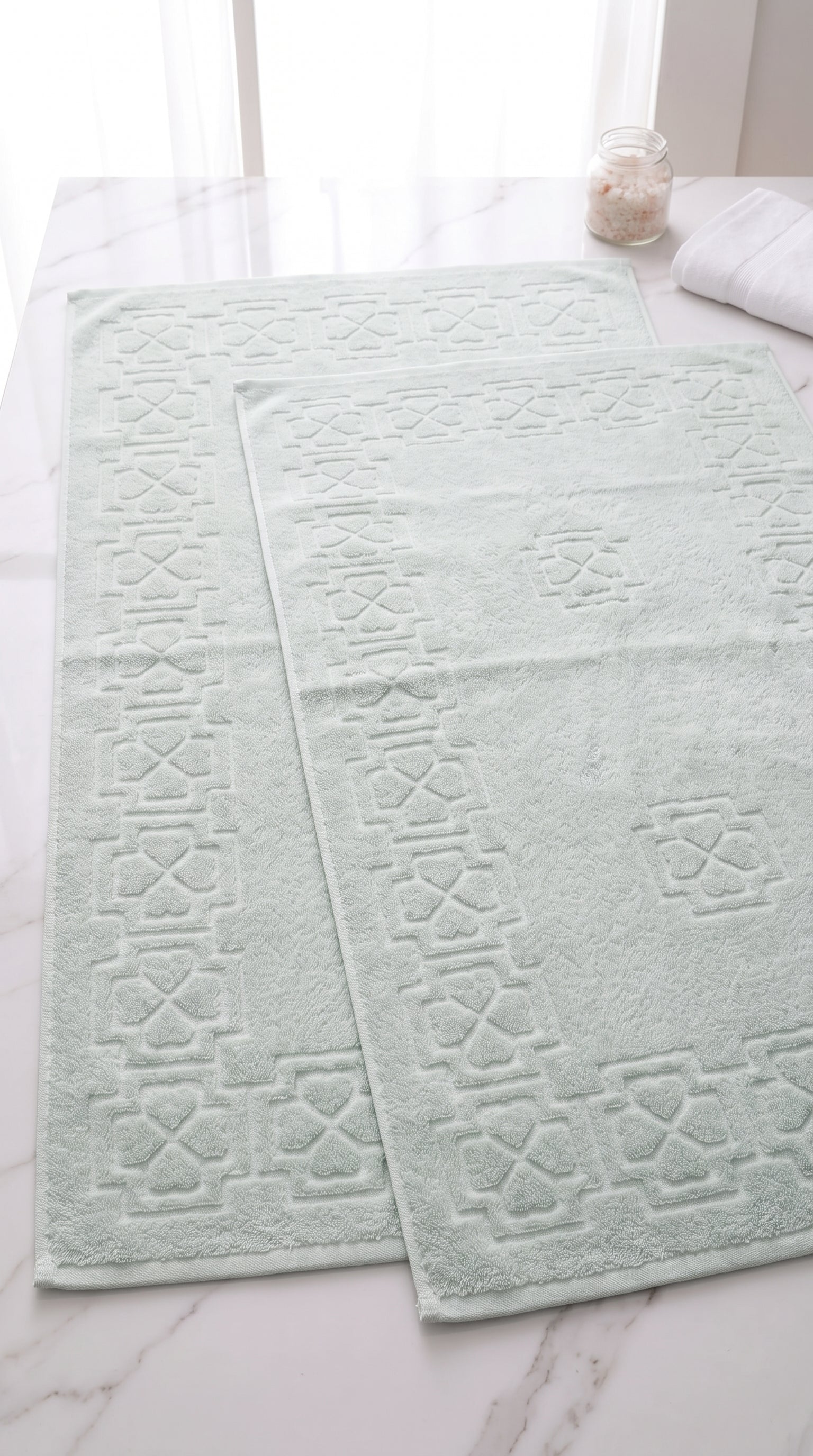 Sage Green Cotton Bath Towel Set of 2 | 100% Cotton Heavy Absorbent Towels