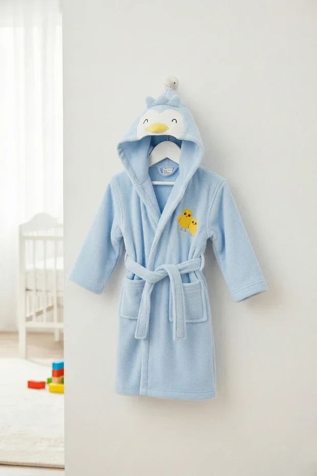 Duckie Soft & Cozy Animal Hooded Bathrobes (Ages 1 to 2 Years)