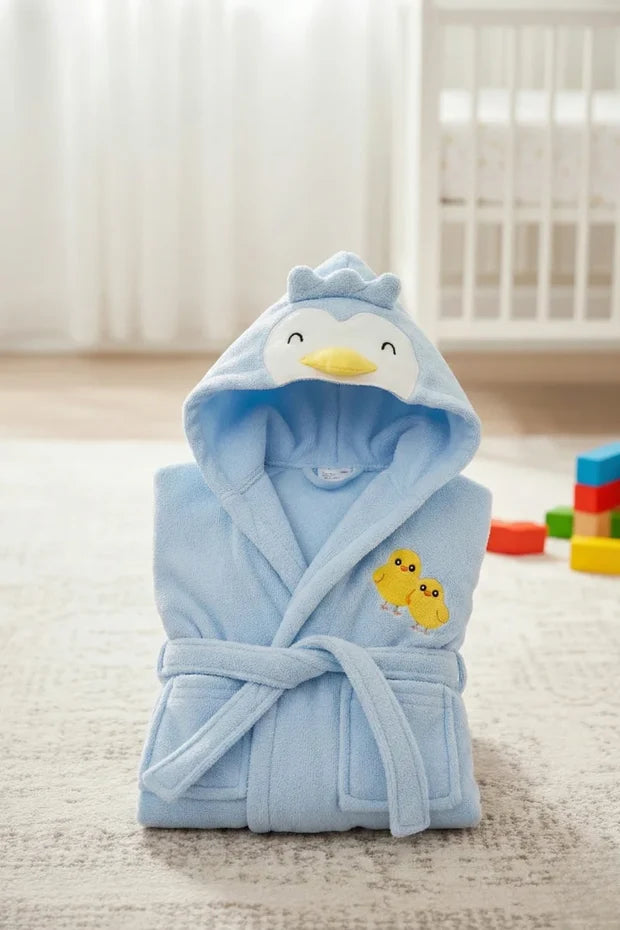 Duckie Soft & Cozy Animal Hooded Bathrobes (Ages 1 to 2 Years)