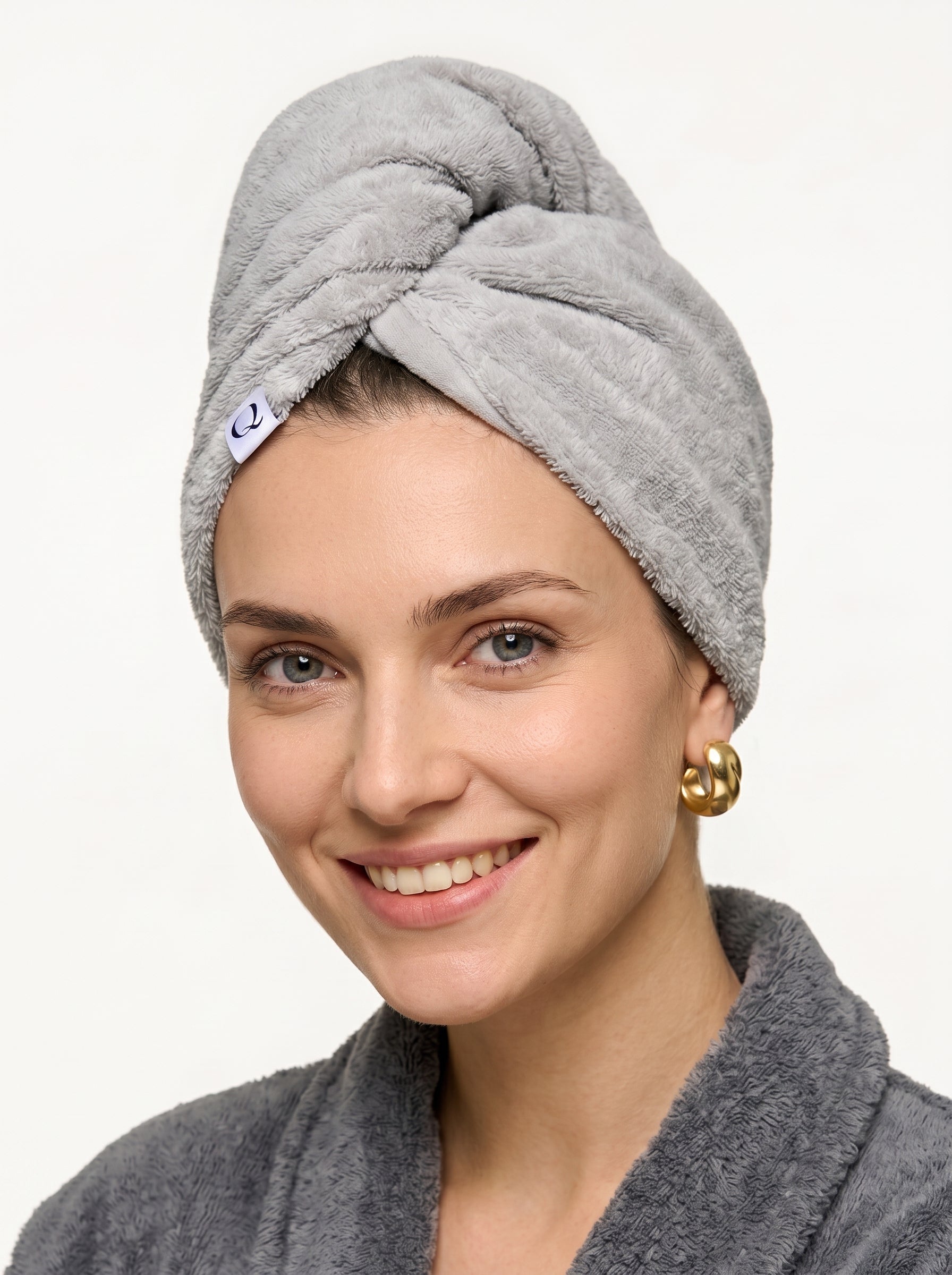 Luxury Velvet Cotton Hair Turban Towel – Quick-Dry Hair Wrap for All Hair Types