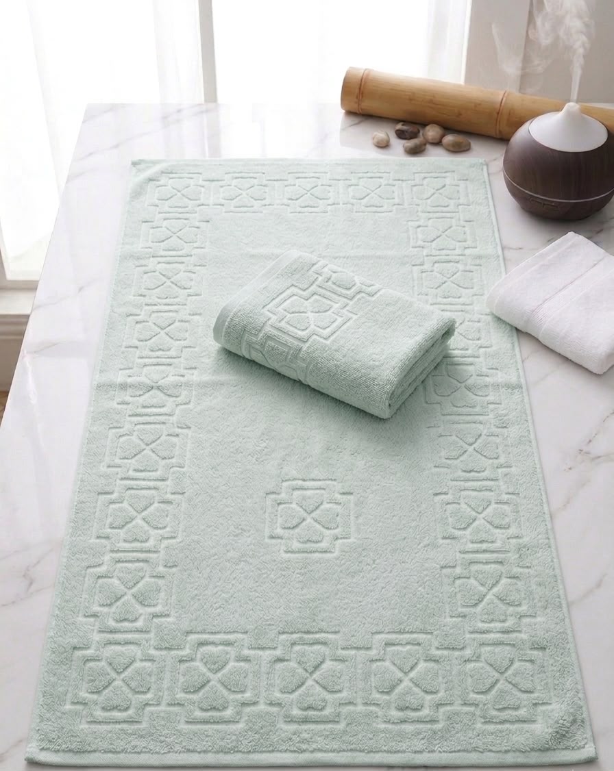 Sage Green Cotton Bath Towel Set of 2 | 100% Cotton Heavy Absorbent Towels