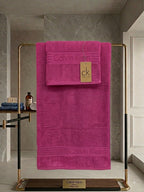 Magenta Premium Cotton Towel Set | Bath Towel & Hand Towel Combo, 100% Cotton