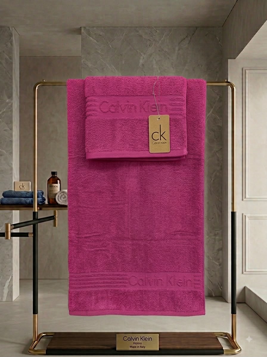 Magenta Premium Cotton Towel Set | Bath Towel & Hand Towel Combo, 100% Cotton