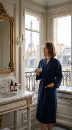 Unisex Waffle Bathrobe Set | Premium Yarn-Dyed Cotton Robe for Men & Women