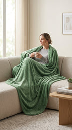 Soft and Cozy Green Fleece Throw Blanket for Ultimate Comfort