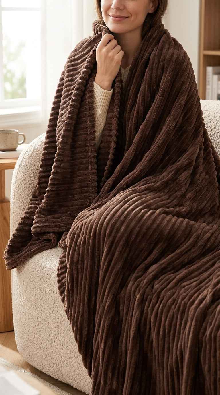 Luxury AC Fleece Blanket – Coral Fleece Double Bed Blanket