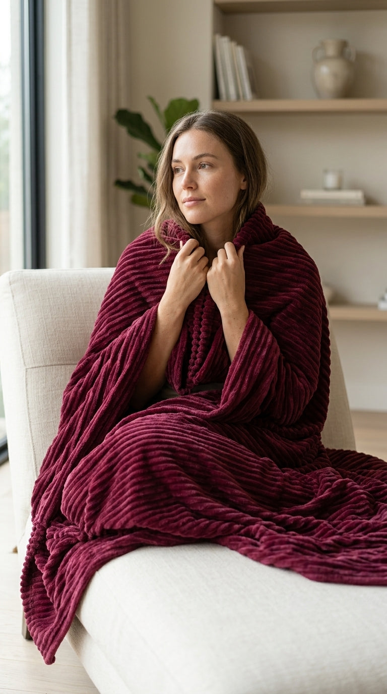 Luxury AC Fleece Blanket – Coral Fleece Double Bed Blanket