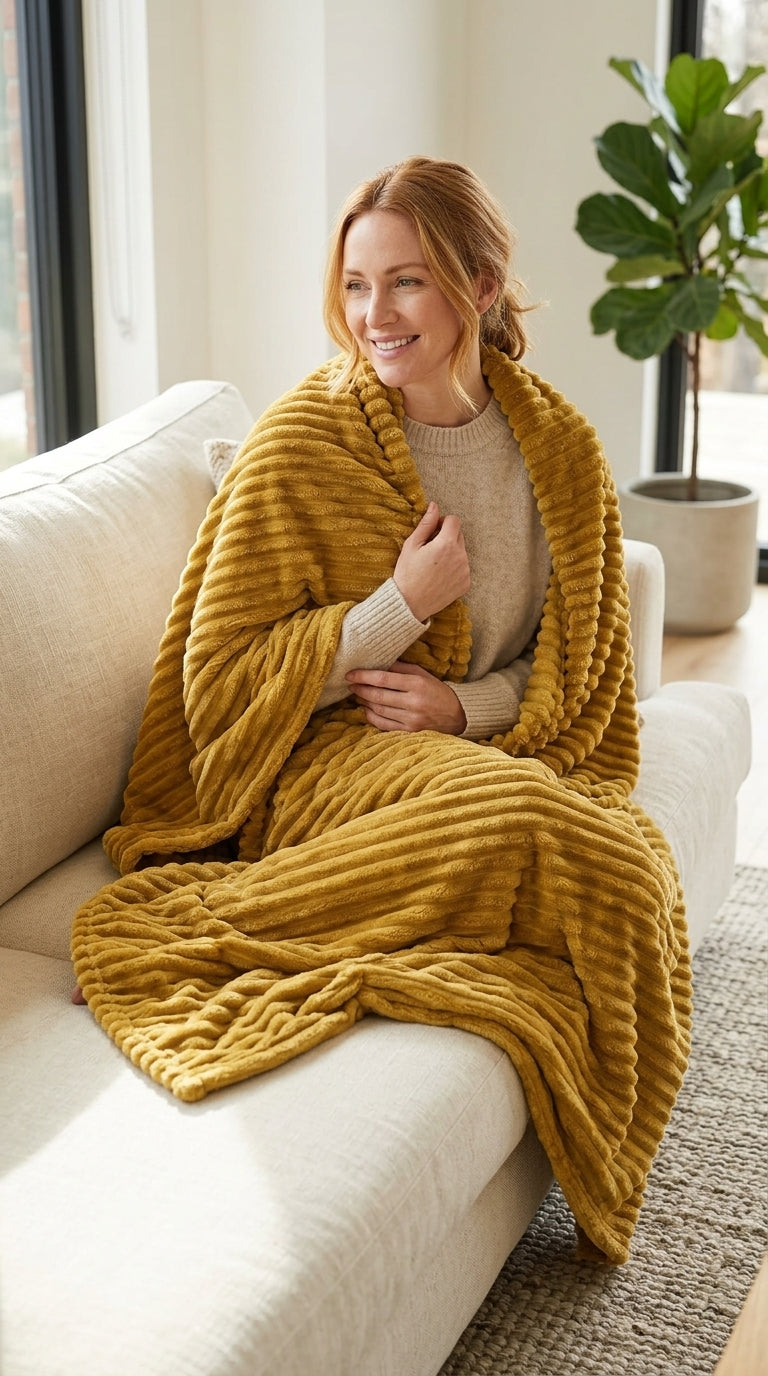 Luxury AC Fleece Blanket – Coral Fleece Double Bed Blanket