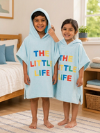 Beach & Surf Floral Hibiscus Hooded Poncho – Kids (2–3 Years)