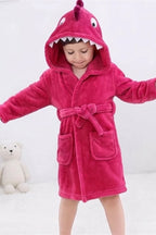 Cute Pink Dragon Kids Bathrobe – Everyday Comfort | (Ages 4, 6)